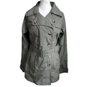 The North Face Maya HyVent Trench Jacket Women S Waterproof Belted Green Rain